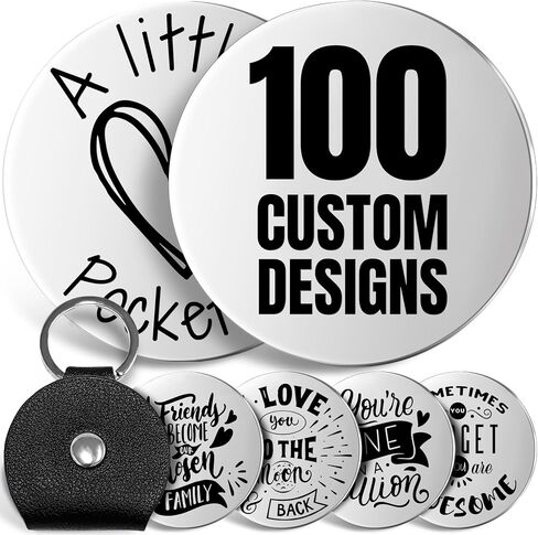 Personalized Pocket Hug Token Keychain Gifts for Men Women, Customized Keychain with Picture Inspirational Gifts for Husband, Wife, Girlfriend, Boyfriend, Mom, Dad, Grandma in Saudi Arabia