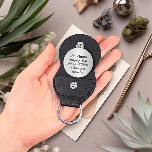 Personalized Pocket Hug Token Keychain Gifts for Men Women, Customized Keychain with Picture Inspirational Gifts for Husband, Wife, Girlfriend, Boyfriend, Mom, Dad, Grandma in Saudi Arabia