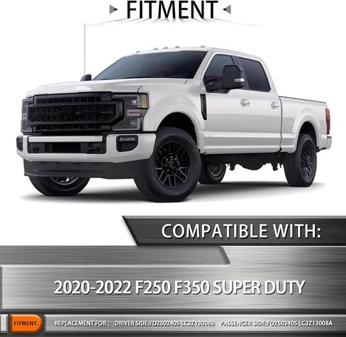 مجموعة المصابيح الأمامية متوافقة مع Ford F250 F350 Super Duty 2020 2021 2022 ، استبدال جانب الراكب الأيمن FO2503405 LC3Z13008A in Saudi Arabia