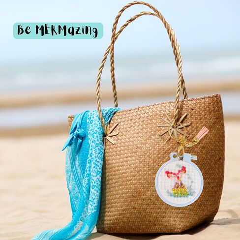 Cross Stitch Kit For Beginner's. Stamped Cross Stitch Kits for Kids. Needlepoint Kits for Beginners. Embroidery Kit for Kids. Backpack Charms. Easy Cross Stitching Embroidery Needlework Kit Supplies. in Saudi Arabia
