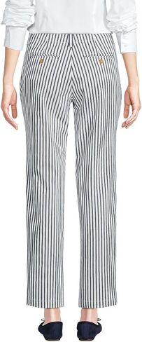 Lands' End Women's Mid Rise Classic Straight Leg Chino Ankle Pants in Saudi Arabia