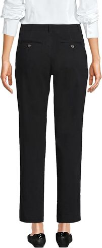 Lands' End Women's Mid Rise Classic Straight Leg Chino Ankle Pants in Saudi Arabia