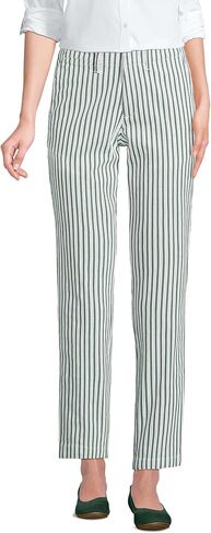 Lands' End Women's Mid Rise Classic Straight Leg Chino Ankle Pants in Saudi Arabia