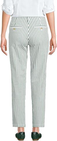 Lands' End Women's Mid Rise Classic Straight Leg Chino Ankle Pants in Saudi Arabia