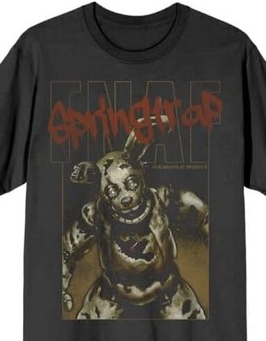 Five Nights at Freddy's Springtrap Freddy Men's Charcoal Crew Neck Short Sleeve T-Shirt in Kuwait