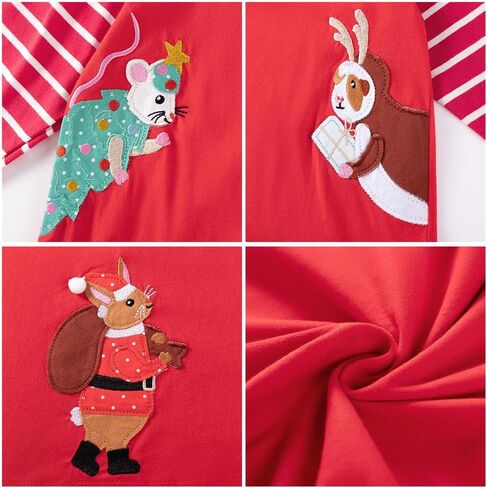 Girls Dresses for Winter Long Sleeve Toddler Girls Clothes Party Tulle Cotton Casual Dresses in Kuwait