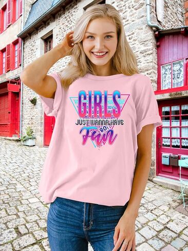 80s Shirts for Women Retro 1980s Party Tees 80s' Disco Music Gifts T-Shirts Tops in Saudi Arabia