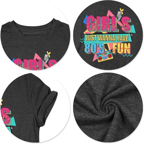 80s Shirts for Women Retro 1980s Party Tees 80s' Disco Music Gifts T-Shirts Tops in Saudi Arabia