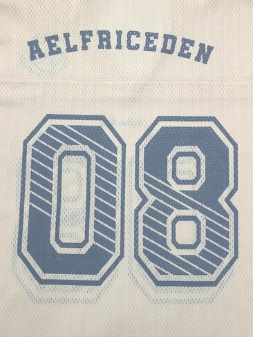Aelfric Eden Jersey Shirts for Women Y2k Oversized V Neck Graphic Tees Football Number Streetwear T Shirt Tops in Saudi Arabia