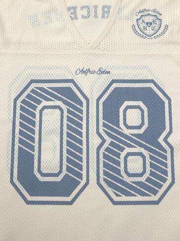 Aelfric Eden Jersey Shirts for Women Y2k Oversized V Neck Graphic Tees Football Number Streetwear T Shirt Tops in Saudi Arabia
