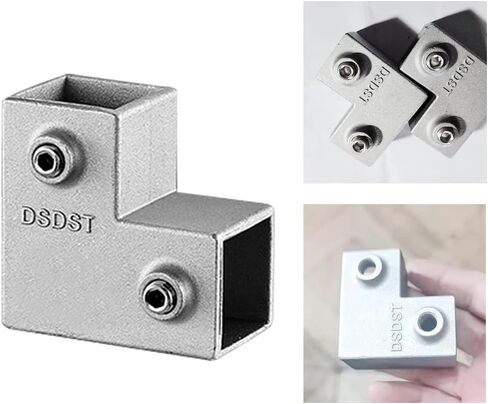 Square Tubing Connector Square Tube Fittings, One T 3 Way Connector,SiegYma 8Pcs Square Tube Fittings for Square Tubes for Square Railing Chain Fence Guardrail End Rails Clamps in Kuwait