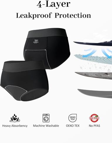 TIICHOO Incontinence Underwear for Women Leak Proof Protective Underwear 5 Pack in Saudi Arabia