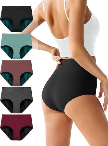 TIICHOO Incontinence Underwear for Women Leak Proof Protective Underwear 5 Pack in Saudi Arabia