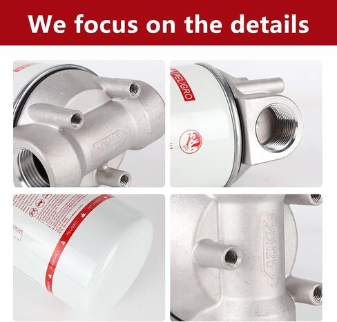 1 Inch NPT Fuel Tank Filter - R18189-30 High Flow Fuel Filter - 25 GPM 30 Micron Spin-on Particulate Filter - Compatible With Diesel Transfer Pump - Replaces# K82584 in Kuwait