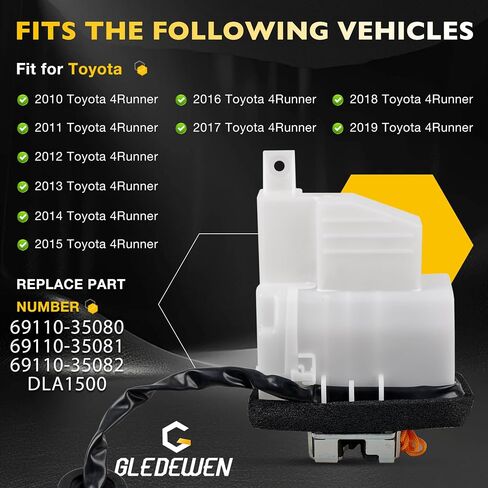 69110-35080 محرك قفل الباب الخلفي في Trunk متوافق مع Toyota 4runner 2010-2019 ، قفل الجذع استبدل#69110-35081 69110-35082 DLA1500 in Saudi Arabia