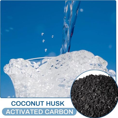 Timgle Bulk Water Air Filter الفحم المنشط بدن جوز الهند الحبيبي الكربون المنشط 10-18 شبكة تقطير المياه الفحم وسائل الإعلام للترشيح (6.6 رطل) in Kuwait