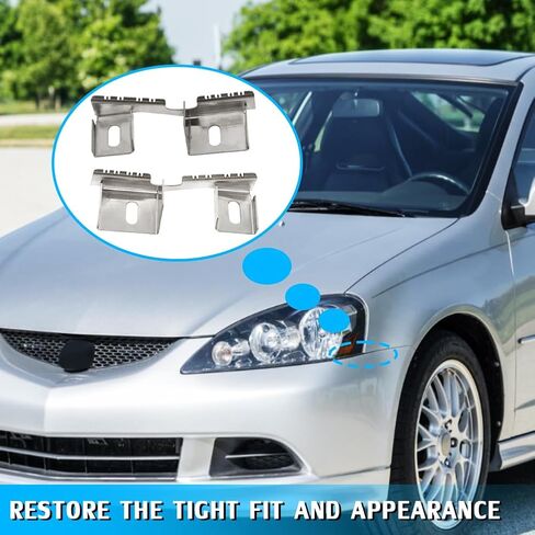 طقم مصاعد المصد الأمامية Autovic مع إصلاح فجوة الأجهزة لـ Acura RSX DC5 2002-2006 in Kuwait