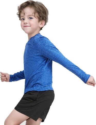 4 Pack Boys&Girls Athletic Quick Dry Long Sleeve Kids Performance Activewear T-Shirt for Youth in Kuwait