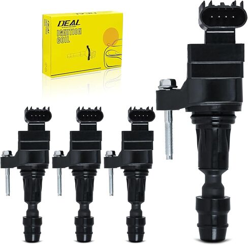 DEAL 4pcs Ignition Coils Compatible with Regal LaCrosse Verano Terrain 9-5 Captiva Sport Equinox HHR Cobalt Malibu Impala Solstice G5 G6 Vue Aura Ion Sky 2.4L 2.2L 2.0L L4 Replaces# UF491 C1552 in Saudi Arabia