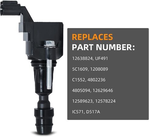 DEAL 4pcs Ignition Coils Compatible with Regal LaCrosse Verano Terrain 9-5 Captiva Sport Equinox HHR Cobalt Malibu Impala Solstice G5 G6 Vue Aura Ion Sky 2.4L 2.2L 2.0L L4 Replaces# UF491 C1552 in Saudi Arabia