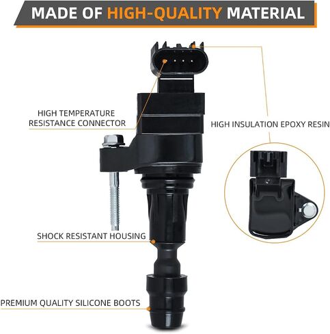DEAL 4pcs Ignition Coils Compatible with Regal LaCrosse Verano Terrain 9-5 Captiva Sport Equinox HHR Cobalt Malibu Impala Solstice G5 G6 Vue Aura Ion Sky 2.4L 2.2L 2.0L L4 Replaces# UF491 C1552 in Saudi Arabia