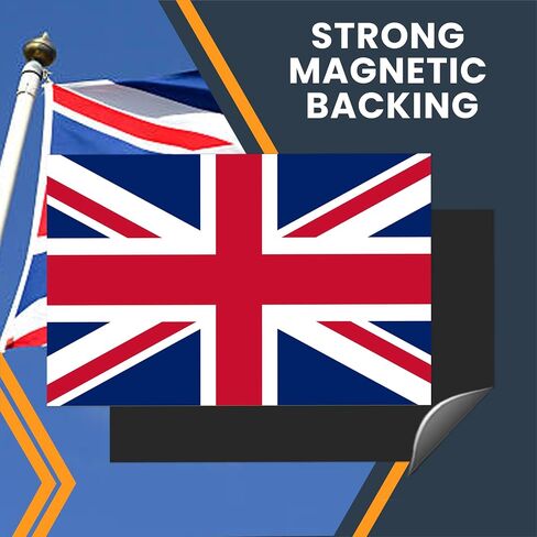 Magnet Me Up England Flag Car Magnet - 3x5 Inches - UV Printed Vinyl - Strong Magnetic Decal, for SUV, Truck, Fridge, Locker, Toolbox, or Office - Durable, Full-Color, Made in USA in Saudi Arabia