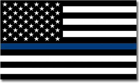 Magnet Me Up Thin Blue Line American Flag Decals, 2 Pack, 4x6 Inch, Black and Blue, Premium Automotive Magnets for Car, Truck, SUV, Crafted with Pride in The USA to Honor Police and Law Enforcement in Saudi Arabia