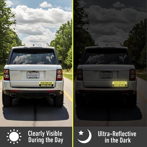 3Pcs Magnetic Car Stickers, Student Driver Magnet for Car Safety Sign Car New Car Driver Stickers Supplies Removable Novice Driver Safety Attention Sign Bumper Stickers Car Accessories in Saudi Arabia