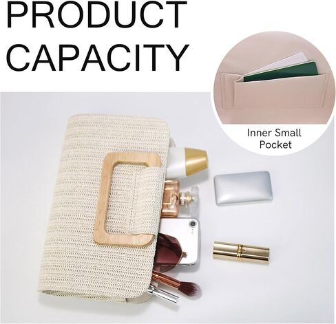 محفظة قطر القش للنساء ، أعلى مقبض المساء حقيبة اليد رافيا كتف الكتف حقيبة الصيف الشاطئ محفظة 2025 in Kuwait