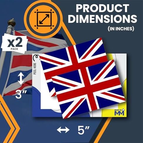 Magnet Me Up England Flag Car Magnet - 3 × 5 بوصات - فينيل مطبوع للأشعة فوق البنفسجية - شارات مغناطيسية قوية ، لسيارات الدفع الرباعي أو الشاحنة أو الثلاجة أو الخزانة أو صندوق الأدوات أو المكتب - متين ، بلون كامل ، مصنوع في الولايات المتحدة الأمريكية in Kuwait