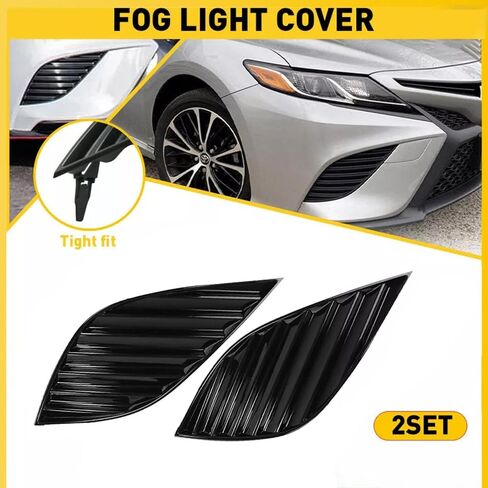 1 Pair Front Driving Fog Light Bezel Cover for Toyota Camry SE XSE 2018-2020 Replaces 81481-06170, 81481-06180 in Saudi Arabia