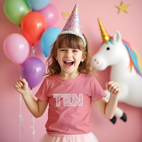 10th Birthday Shirt Girls 10 Years Old Ten Outfit Tenth Tshirt Gift Girl top 10 Birthday in Kuwait