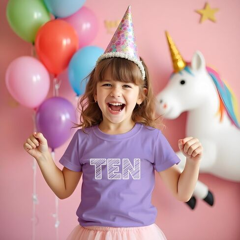 10th Birthday Shirt Girls 10 Years Old Ten Outfit Tenth Tshirt Gift Girl top 10 Birthday in Kuwait
