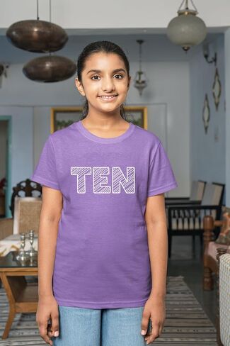 10th Birthday Shirt Girls 10 Years Old Ten Outfit Tenth Tshirt Gift Girl top 10 Birthday in Kuwait