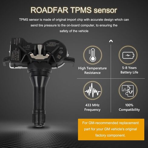 ROADFAR TPMS Sensor, 433MHz Tire Pressure Sensor Fits 2019-2021 For Infiniti QX50 2019-2021 For Nissan Altima 2018-2021 For Nissan LEAF 2017-2021 For Nissan Qashqai Replaces 407004CB0B 407004CB0A 4Pcs in Saudi Arabia