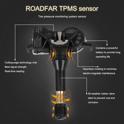 ROADFAR TPMS Sensor, 433MHz Tire Pressure Sensor Fits 2019-2021 For Infiniti QX50 2019-2021 For Nissan Altima 2018-2021 For Nissan LEAF 2017-2021 For Nissan Qashqai Replaces 407004CB0B 407004CB0A 4Pcs in Saudi Arabia