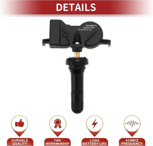ACROPIX 4Pcs 433MHz Tire Pressure Sensor Tire Pressure Monitoring Sensor for Jeep Grand Cherokee 2016-2019 No.68313387AB in Saudi Arabia
