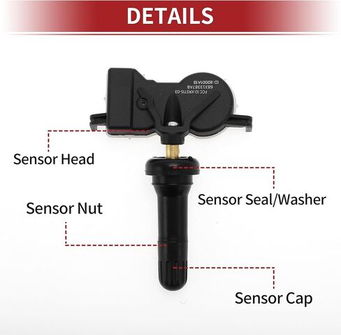 ACROPIX 4Pcs 433MHz Tire Pressure Sensor Tire Pressure Monitoring Sensor for Jeep Grand Cherokee 2016-2019 No.68313387AB in Saudi Arabia