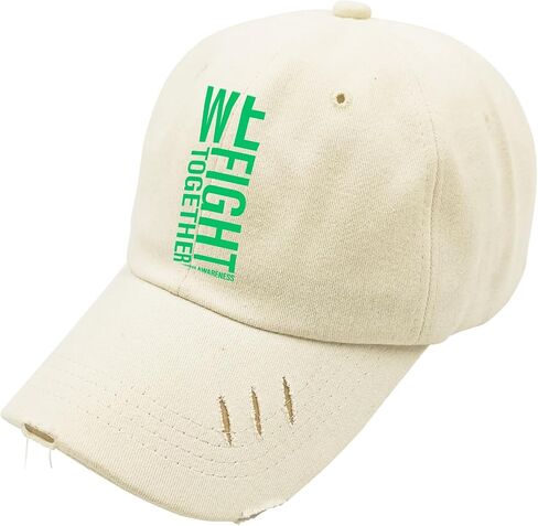 We Fights Together Glaucoma Awareness Hats for Mens Washed Distressed Baseball Caps Low Washed Running Hat Breathable in Saudi Arabia