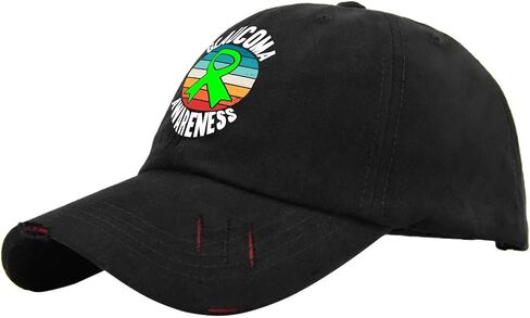 Glaucoma Awareness Hat for Men Washed Distressed Baseball Cap Aesthetic Washed Running Hat Fitted in Saudi Arabia