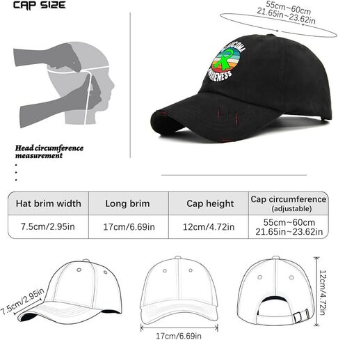 Glaucoma Awareness Hat for Men Washed Distressed Baseball Cap Aesthetic Washed Running Hat Fitted in Saudi Arabia