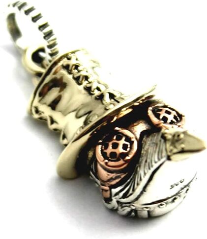 عام Cosumosu 925 Sterling Silver Steampunk الطاعون الطاعون الطبيب Bird Beak Charm (العين الحمراء) ، الذهب in Saudi Arabia