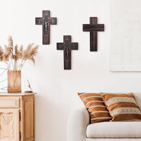 NCPLYGOU 12pcs Crucifix Cross Catholic,Crucifix Standing Cross,Tabletop Cross,Plastic Desktop Wall Mounted Jesus Christ Catholic Cross for Home Decor,7 inches in Saudi Arabia