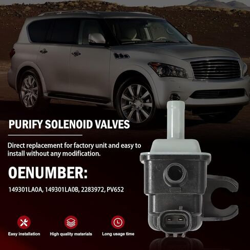 Vapor Canister Purge Solenoid Valve fits QX56 QX80 Armada Titan 2011-2018 Replace 149301LA0A, 149301LA0B, PV652 in Saudi Arabia