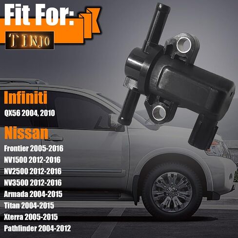 تبخير علبة VAPOR PURGE VALVE FIT FIT INFINITI QX56 2004،2010 ، لنيسان فرونتير 2005-2016 ، 2012-2016 NV1500 NV2500 NV3500 ، 2004-2015 ARMADA TITAN ، استبدل# 14930-7S000 ، Purge Solenoid Valve in Saudi Arabia
