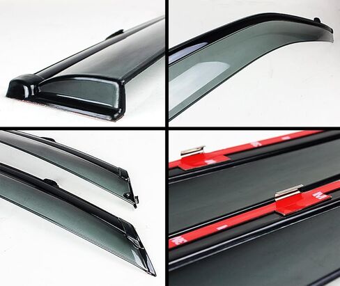 Premium VIP JDM Clip-On Type Smoke Tinted Window Window مع Trim Black متوافق مع 2016-2023 Nissan Maxima All Models in Kuwait