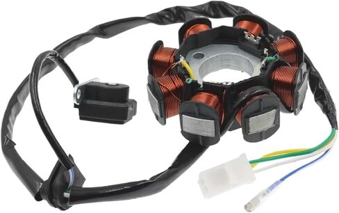 GY6 49CC 50CC 8-COIL MAGNETO المولد الثابت لـ 139QMB 139QMA SCROUTER MOPED ENRIDE (TYPE TYPE DC) in Saudi Arabia