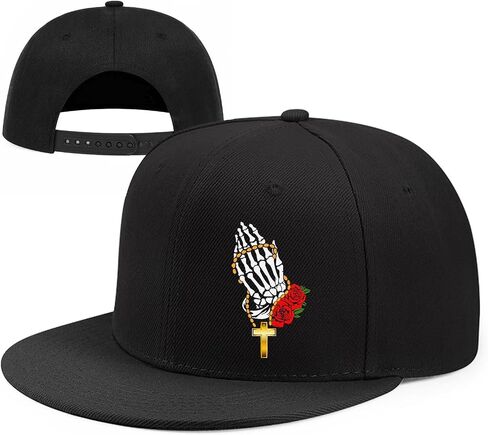 Negi Snapback Hats for Men Flat Bill Hats,American USA Flag Hat,Black Baseball Cap Gift for Men Trucker Dad in Saudi Arabia