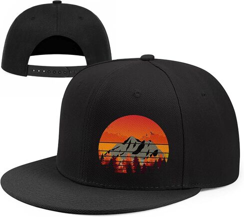 Negi Snapback Hats for Men Flat Bill Hats,American USA Flag Hat,Black Baseball Cap Gift for Men Trucker Dad in Saudi Arabia