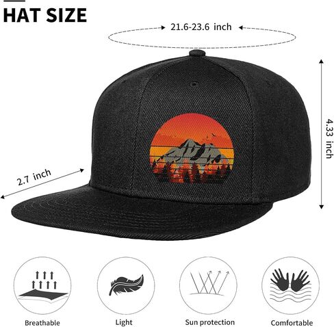 Negi Snapback Hats for Men Flat Bill Hats,American USA Flag Hat,Black Baseball Cap Gift for Men Trucker Dad in Saudi Arabia